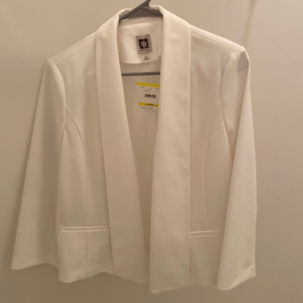 NWT Anne Klein white Blazer Medium